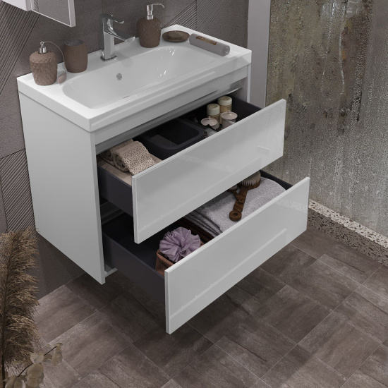 Тумба с раковиной Opadiris Фреш 70 белая
