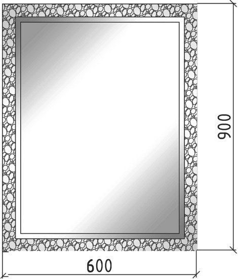 Зеркало Armadi Art NeoArt Aura 60 белое с подсветкой