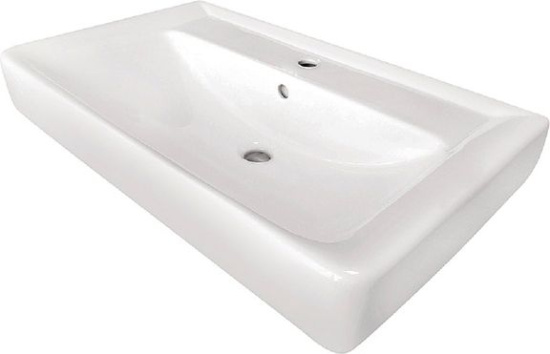 Тумба с раковиной Aquaton Америна Н 80 черная, напольная