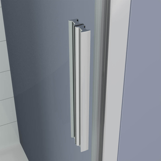 Душевая дверь в нишу Veconi Ottimo P20 CH OP20CH-110-07-C9, профиль хром, стекло матовое