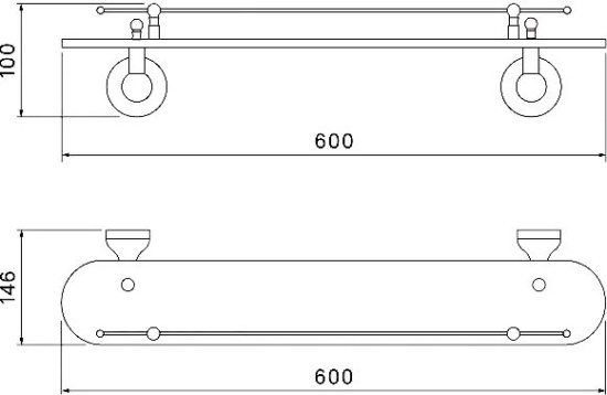 Полка Iddis Retro RETSSG0i44