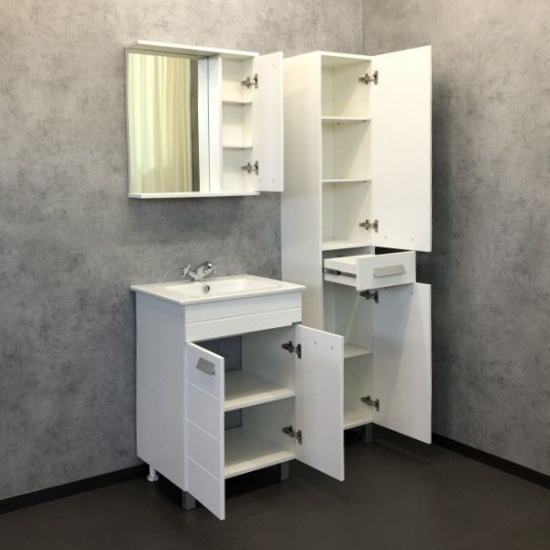 Мебель для ванной Comforty Модена М 60, напольная, белая матовая