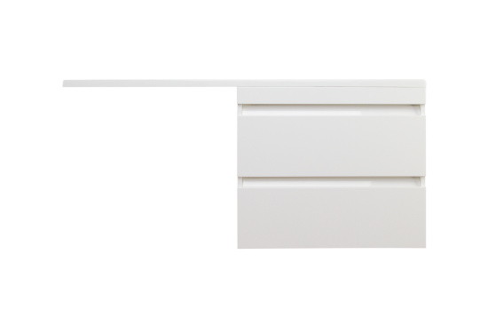 Тумба с раковиной Style Line Даллас 150 R Люкс белая 2 ящика, Plus подвесная