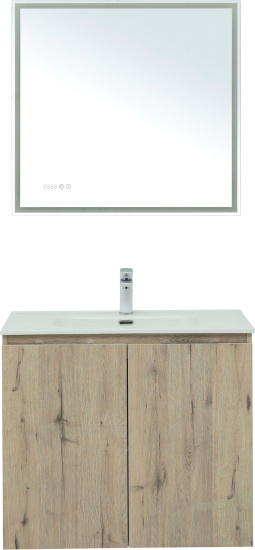 Мебель для ванной Aquanet Алвита new 80 подвесная, дуб веллингтон белый, с дверками