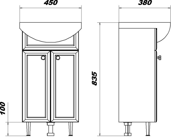 Мебель для ванной Sanstar Афина 45