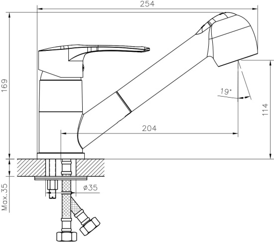 Смеситель для кухни Decoroom DR70 DR70023