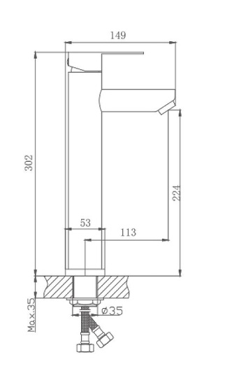 Смеситель для раковины Haiba HB801 HB11801 сталь