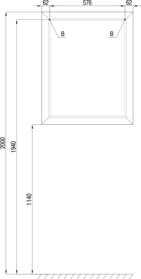 Зеркало Roca America Evolution W 70x86 дуб светлый