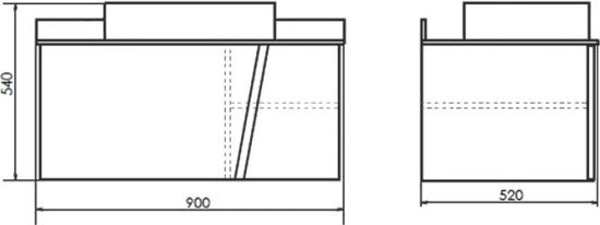 Тумба с раковиной Comforty Эдинбург 90 подвесная, бетон светлый, раковина T-Y9378