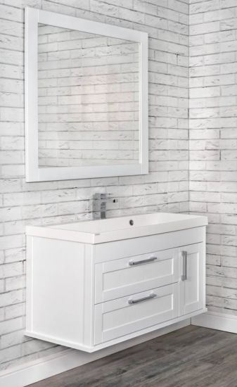 Тумба с раковиной ValenHouse Эйвори 100 подвесная, белая