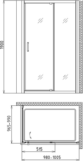 Душевой уголок Gemy Sunny Bay S28191A-A100 100х100 см