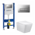 Инсталляция Geberit Duofix Delta 458.163.21.1 с кнопкой + унитаз подвесной WeltWasser Gudzon 485 WT