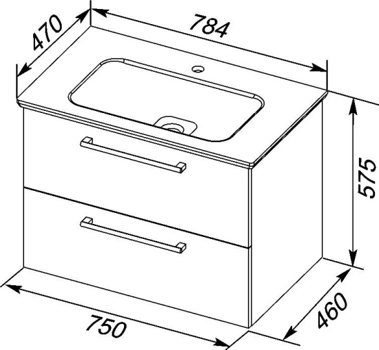 Мебель для ванной Dreja Gio 80 дуб кантри