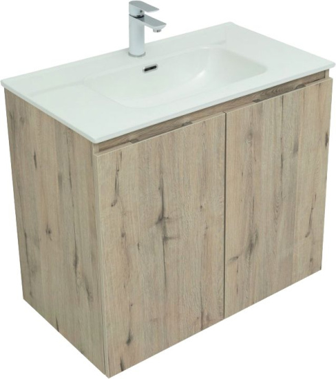 Мебель для ванной Aquanet Алвита new 80 подвесная, дуб веллингтон белый, с дверками