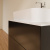 Тумба с раковиной Villeroy & Boch Finion 80 black matt lacquer, glass white matt, с настенным освещением