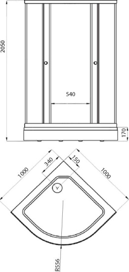 Душевой уголок Triton Стандарт 100х100 А узоры