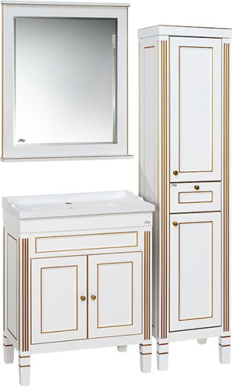 Мебель для ванной Misty Женева 60 белая патина