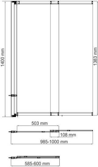 Шторка на ванну Wasserkraft Main 41S02-100