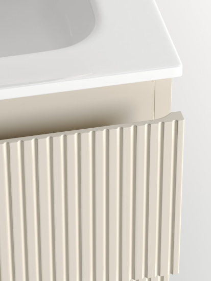 Тумба с раковиной Sancos Snob T 100 Beige Soft правая SNT100RCE, подвесная