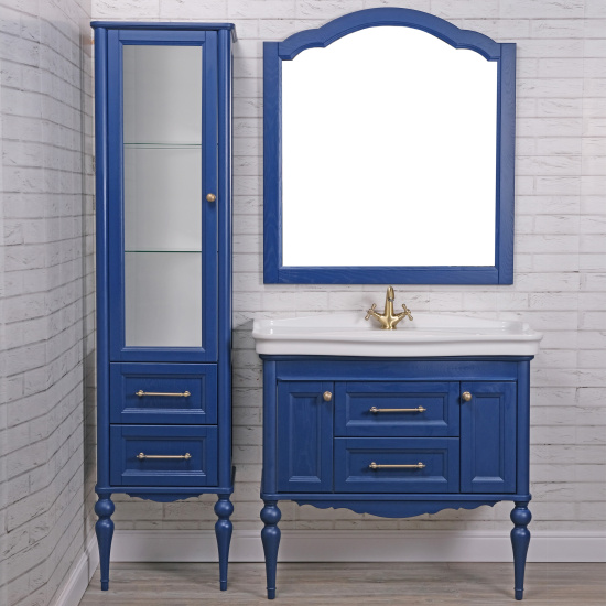 Пенал ValenHouse Эстетика 50 L синий, фурнитура бронза