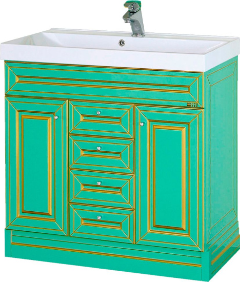 Мебель для ванной Misty Vena 75 салатовая, патина