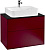 Тумба с раковиной Villeroy & Boch Finion 80 peony matt lacquer, glass black matt, с настенным освещением