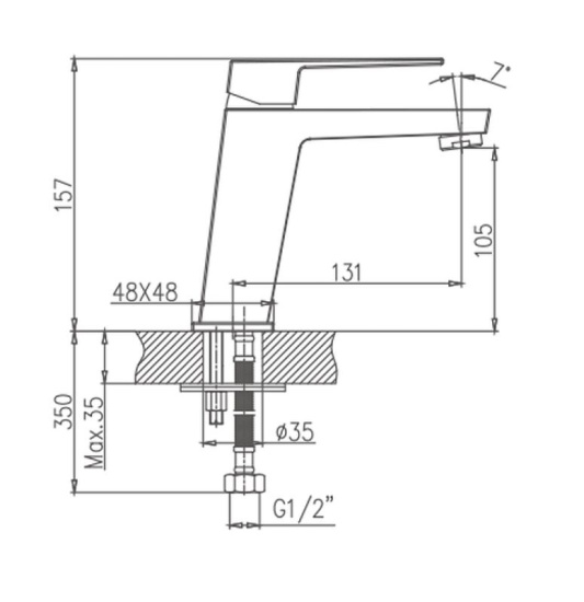 Смеситель для раковины Haiba HB10191 хром