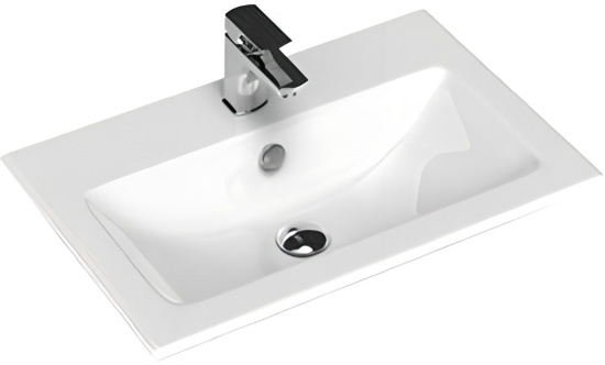 Тумба с раковиной Aquanet Практика 60 2 ящика, маренго