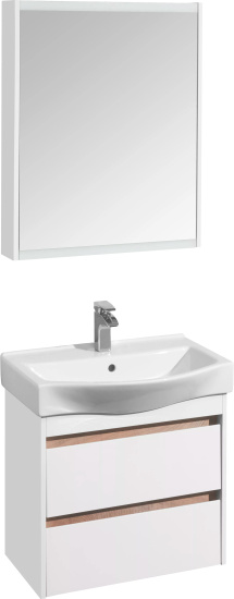 Зеркало-шкаф Aquaton Нортон 65 белый глянец