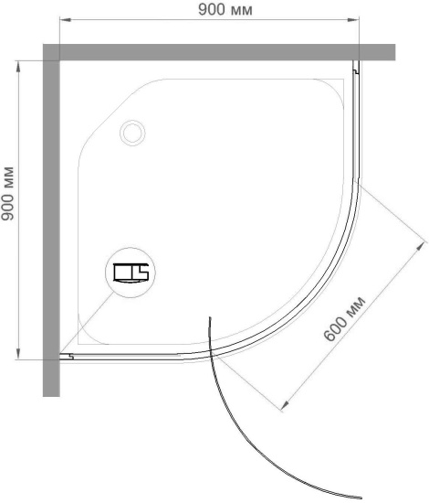 Душевой уголок Royal Bath HKV RB HKV90-C-CH 90x90