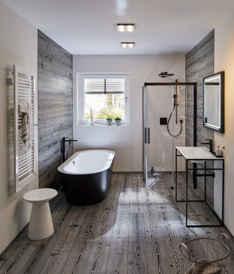 Смеситель для душа Hansgrohe Ecostat Square 15714670 термостат, матовый черный