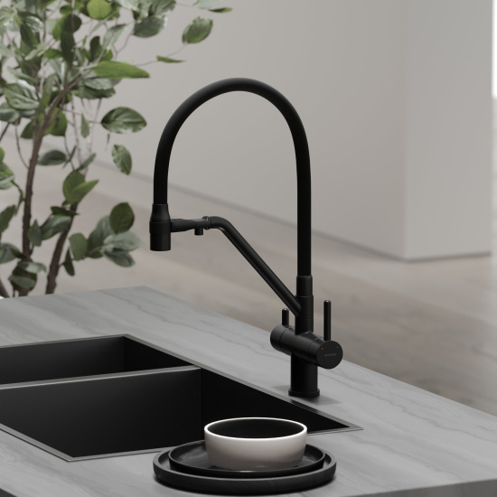 Смеситель для кухни Sancos Dora SC4003MB, матовый черный