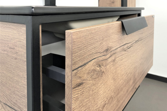 Тумба с раковиной Comforty Бонн 75 дуб темный