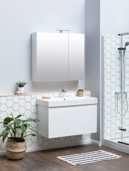 Зеркало-шкаф Aquanet Йорк 85 белый