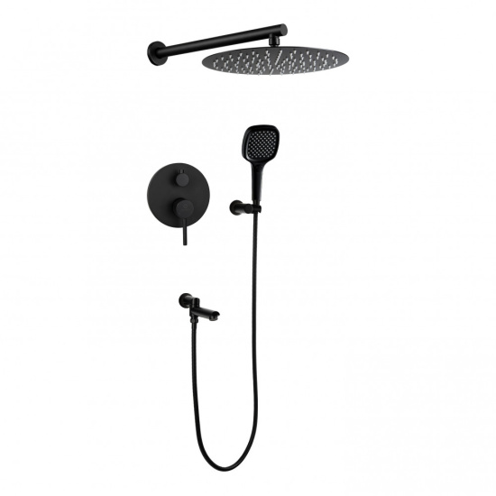 Душевая система Filarete Roun FL1026BL, черный