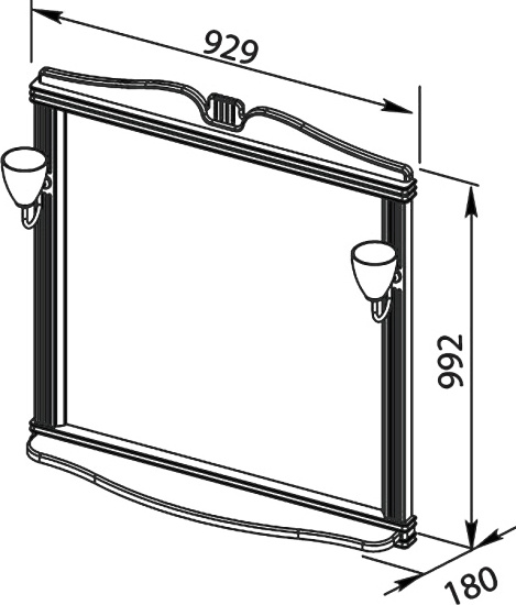 Зеркало Aquanet Николь 90