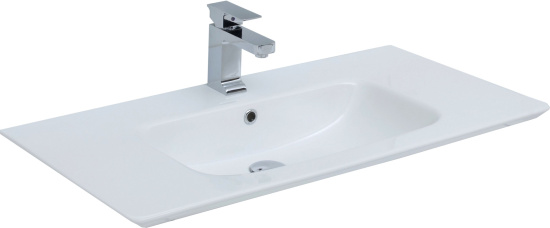 Тумба с раковиной Aquanet Селена 90 серебро, 2 двери