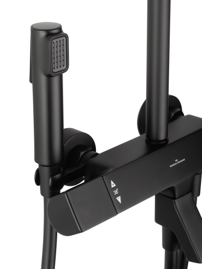 Душевая стойка Wonzon & Woghand The One WW-B3094-MB с термостатом