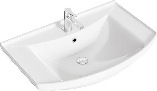 Тумба с раковиной Aqwella Allegro 75 с 3 ящиками, напольная