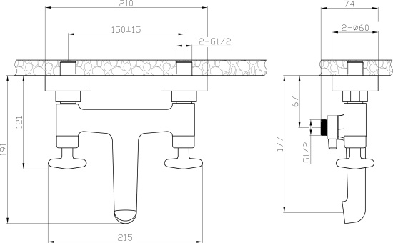 Смеситель для ванны Iddis Acros ACRSB02i02WA хром