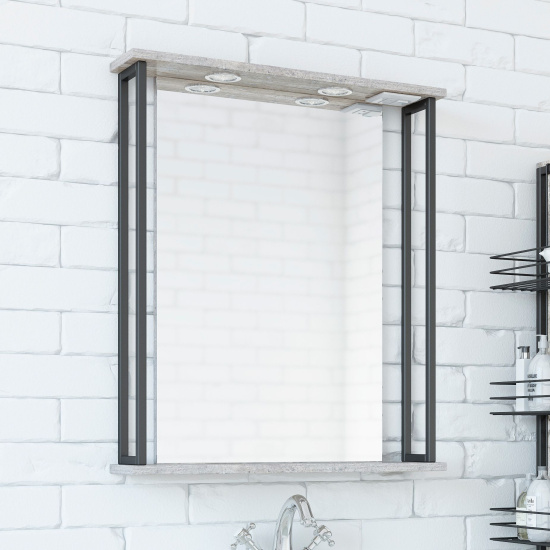 Мебель для ванной Sanflor Бруклин 60, бетон пайн экзотик