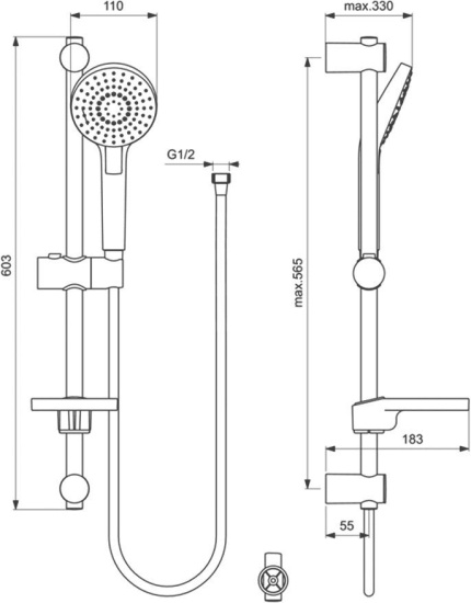 Душевой комплект Ideal Standard Ceraflex BD001AA