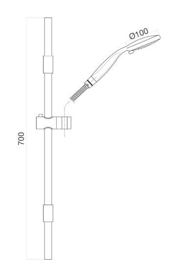 Душевой гарнитур Webert Shower Set AC0589015, хром