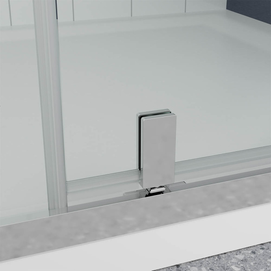 Душевая дверь в нишу Veconi Ottimo P20 CH OP20CH-110-07-C9, профиль хром, стекло матовое