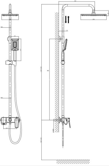 Душевая стойка Rush Nevis NE1735-40