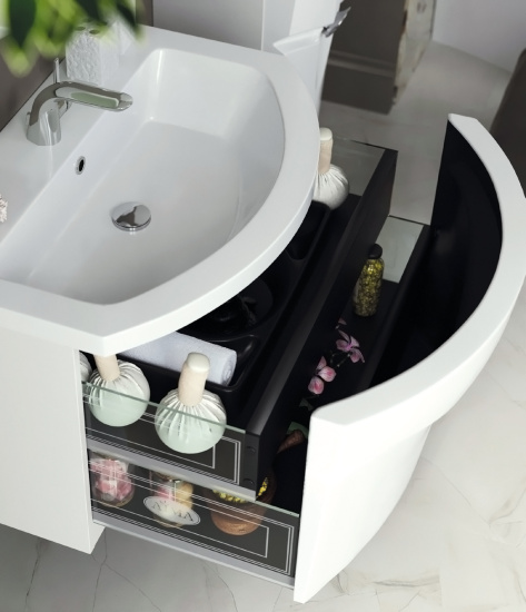 Тумба с раковиной Aima Design Cloud 80 white