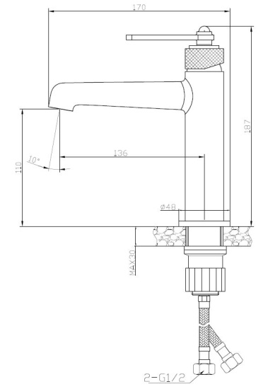 Смеситель для раковины Esko Bangkok BG26