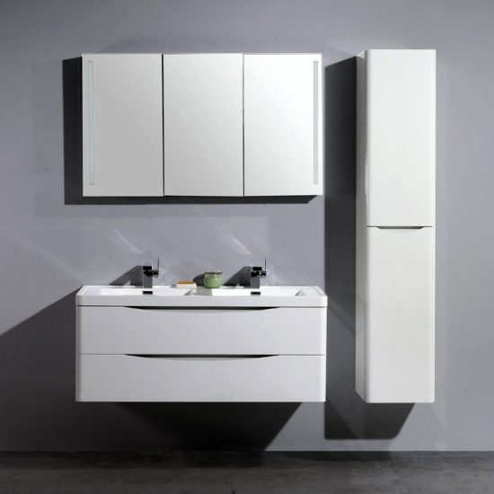 Тумба с раковиной BelBagno Ancona-N 120 bianco lucido подвесная