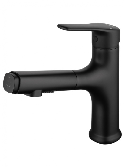 Смеситель для раковины Wonzon & Woghand WW-AE4151-MB с выдвижным изливом