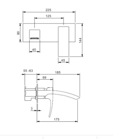 Смеситель для раковины Gappo G1007-2